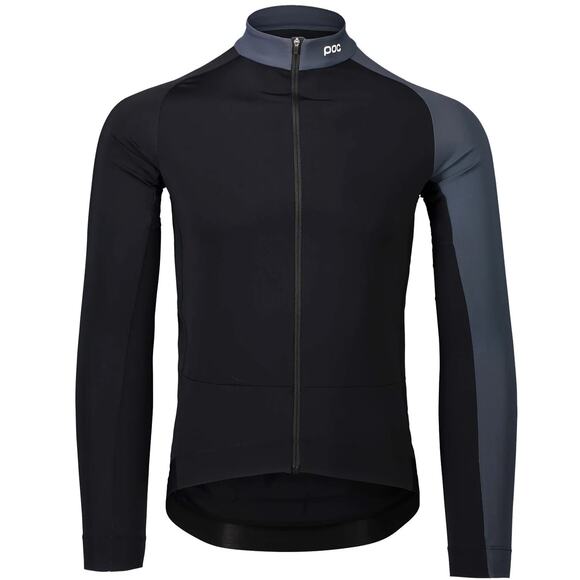 NEW POC Essential Road Mid Jersey Long Sleeve Men's Medium Black Gray Cycling - Picture 1 of 10